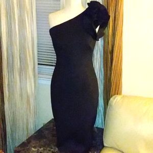 Black Eliza J cocktail sheath dress